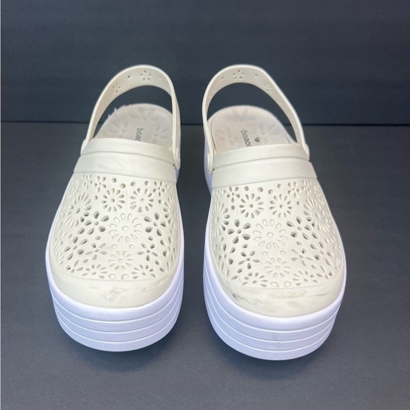 Boaonda Cream and White Perforated Platform Clogs Women’s Size 9 - Picture 8 of 10